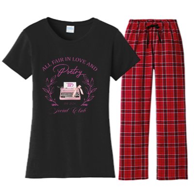 In Love And Poetry Social Club Women's Flannel Pajama Set