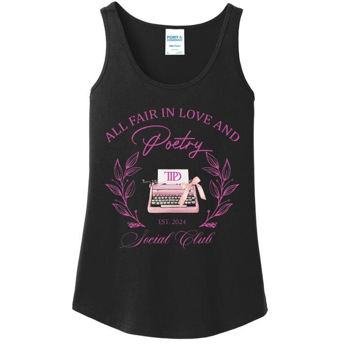 In Love And Poetry Social Club Ladies Essential Tank