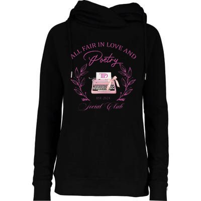 In Love And Poetry Social Club Womens Funnel Neck Pullover Hood