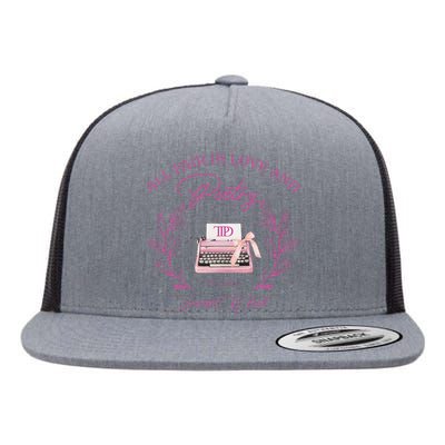 In Love And Poetry Social Club Flat Bill Trucker Hat