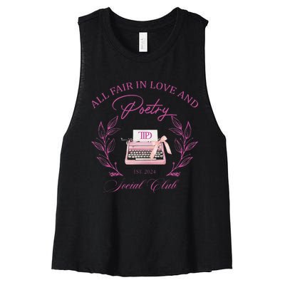 In Love And Poetry Social Club Women's Racerback Cropped Tank