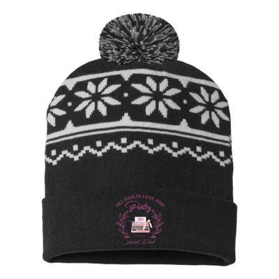 In Love And Poetry Social Club USA-Made Snowflake Beanie