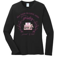 In Love And Poetry Social Club Ladies Long Sleeve Shirt