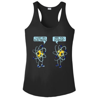 I Lost An Electron Are You Positive Chemistry Math Funny Ladies PosiCharge Competitor Racerback Tank