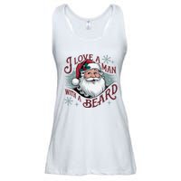 I Love A Man With A Beard Christmas Holiday Xmas Holiday Santa Claus Ladies Essential Flowy Tank