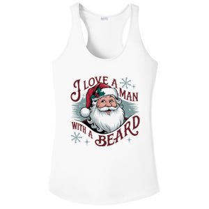 I Love A Man With A Beard Christmas Holiday Xmas Holiday Santa Claus Ladies PosiCharge Competitor Racerback Tank