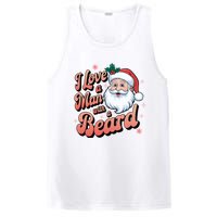 I Love A Man With A Beard Christmas Holiday Xmas Santa Claus PosiCharge Competitor Tank