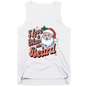 I Love A Man With A Beard Christmas Holiday Xmas Santa Claus Tank Top