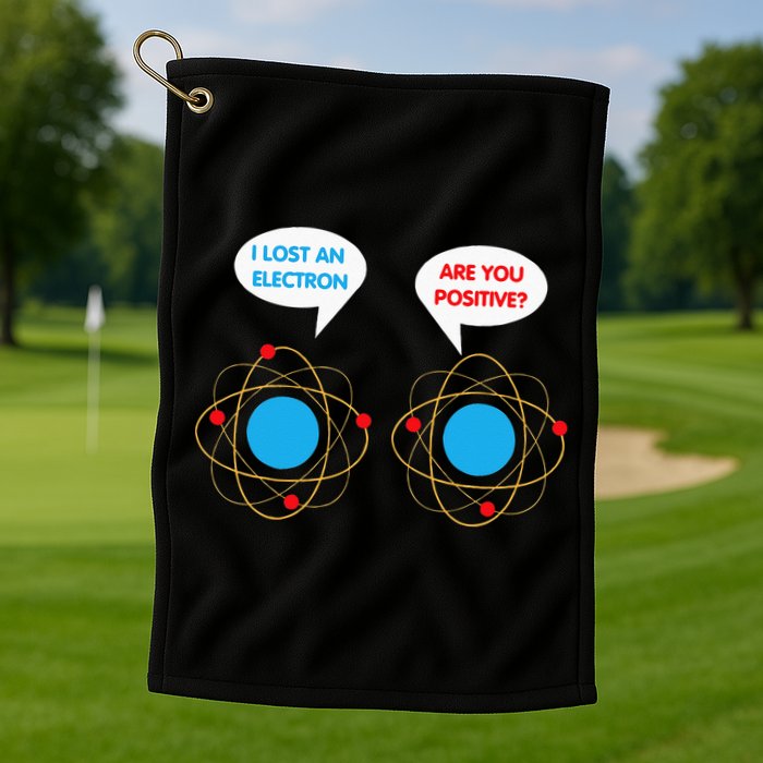 I've Lost An Electron Are You Positive Funny Chemist Golf Towel