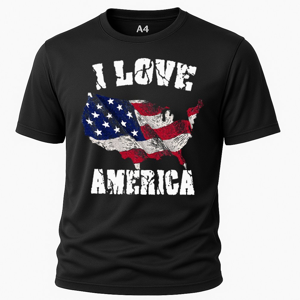 I Love America Usa 4th Of July Performance Shirt
