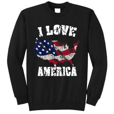 I Love America Usa 4th Of July Sweatshirt