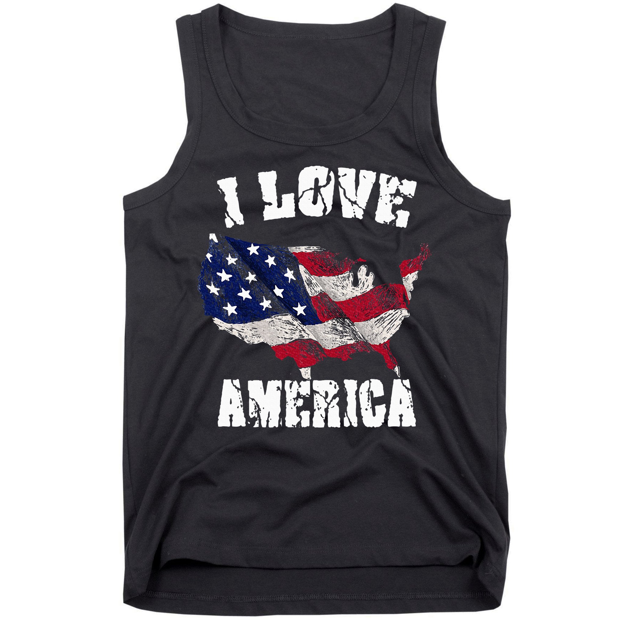 I Love America Usa 4th Of July Tank Top