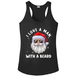 I Love A With A Beard Santa Claus Christmas Pajamas Gift Ladies PosiCharge Competitor Racerback Tank