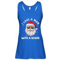 I Love A With A Beard Santa Claus Christmas Pajamas Gift Ladies Essential Flowy Tank