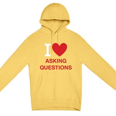 I Love Asking Questions Premium Pullover Hoodie