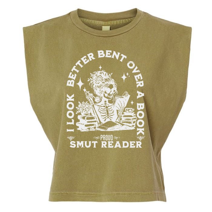 I Look Better Bent Over A Book Smut Reader Garment-Dyed Women's Muscle Tee