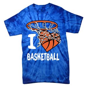 I Love Basketball Cool Gift And Basketball Hoop Gift Tie-Dye T-Shirt