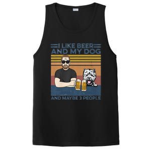 I Like Beer My Dog And Maybe 3 People Funny Dog Lovers Gift PosiCharge Competitor Tank