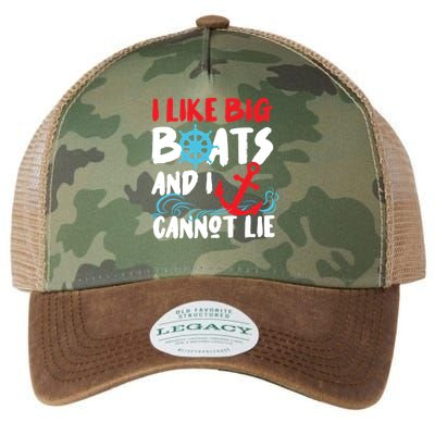 I Like Big Boats And I Cant Lie Legacy Tie Dye Trucker Hat