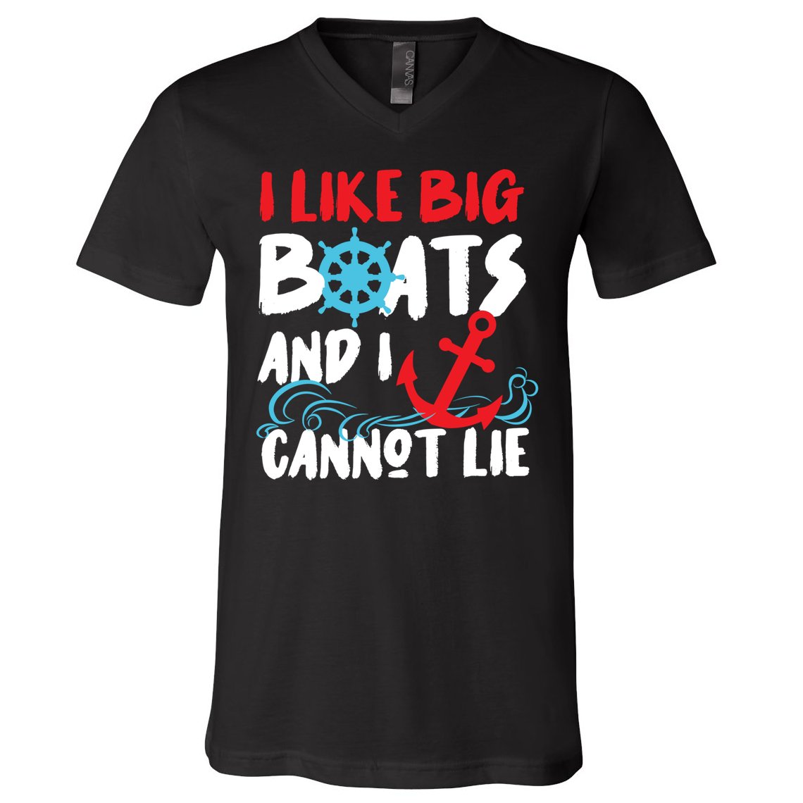 I Like Big Boats And I Cant Lie V-Neck T-Shirt