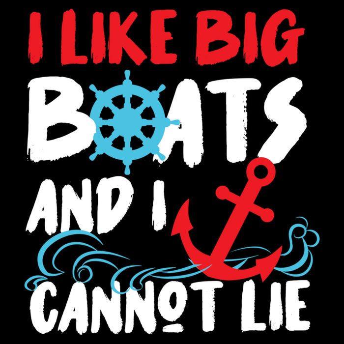 I Like Big Boats And I Cant Lie Drawstring Bag