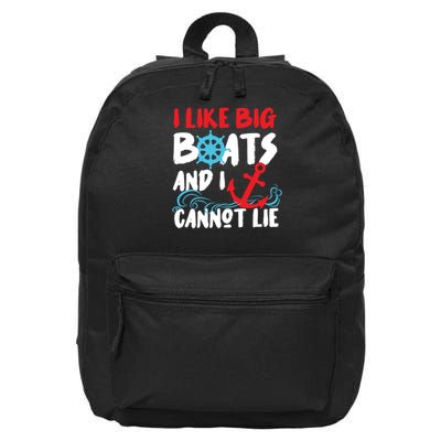 I Like Big Boats And I Cant Lie 16 in Basic Backpack