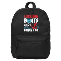 I Like Big Boats And I Cant Lie 16 in Basic Backpack