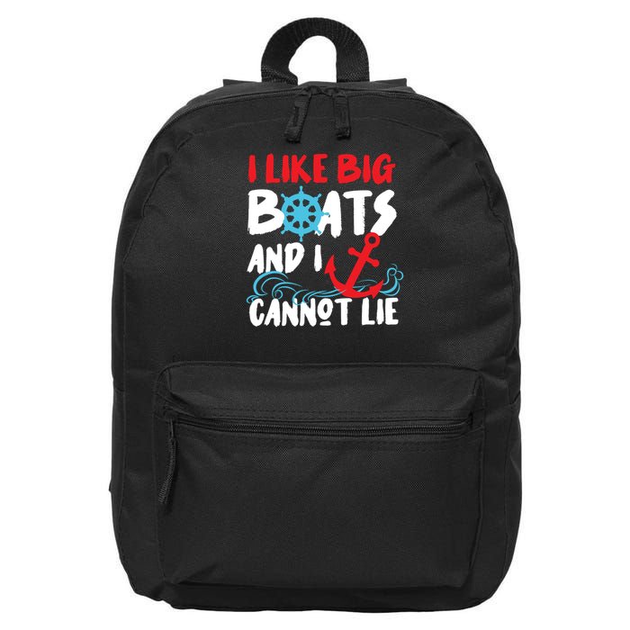I Like Big Boats And I Cant Lie 16 in Basic Backpack