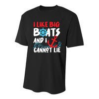 I Like Big Boats And I Cant Lie Youth Performance Sprint T-Shirt