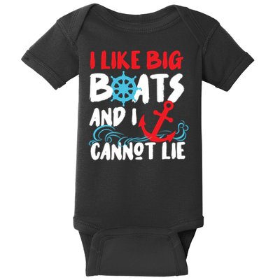 I Like Big Boats And I Cant Lie Baby Bodysuit
