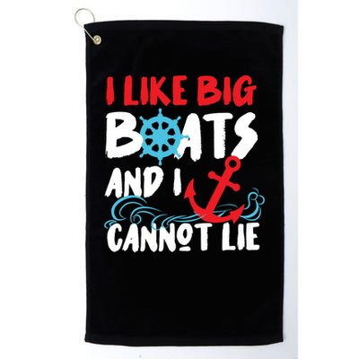 I Like Big Boats And I Cant Lie Golf Towel