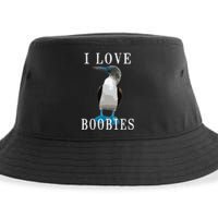 I Love Boobies Blue Footed Boobie Bird Sustainable Bucket Hat