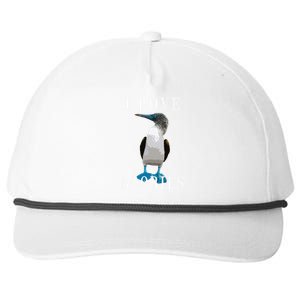 I Love Boobies Blue Footed Boobie Bird Snapback Five-Panel Rope Hat