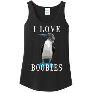 I Love Boobies Blue Footed Boobie Bird Ladies Essential Tank