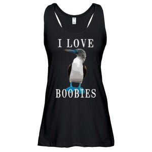 I Love Boobies Blue Footed Boobie Bird Ladies Essential Flowy Tank