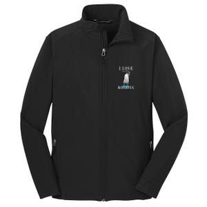 I Love Boobies Blue Footed Boobie Bird Core Soft Shell Jacket