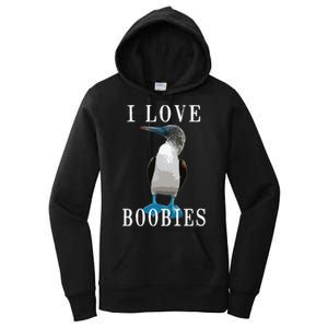 I Love Boobies Blue Footed Boobie Bird Women's Pullover Hoodie