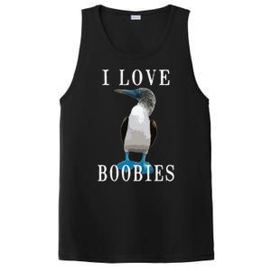 I Love Boobies Blue Footed Boobie Bird PosiCharge Competitor Tank