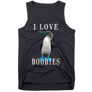 I Love Boobies Blue Footed Boobie Bird Tank Top