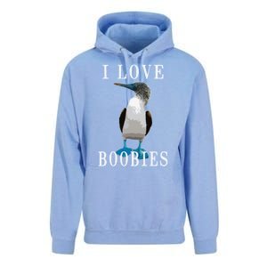 I Love Boobies Blue Footed Boobie Bird Unisex Surf Hoodie