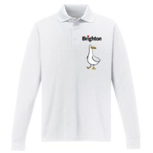 I Love Brighton Performance Long Sleeve Polo