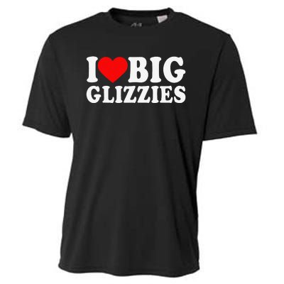 I Love Big Glizzies I Heart Hot Dog Lover Glizzy Gobbler Cooling Performance Crew T-Shirt