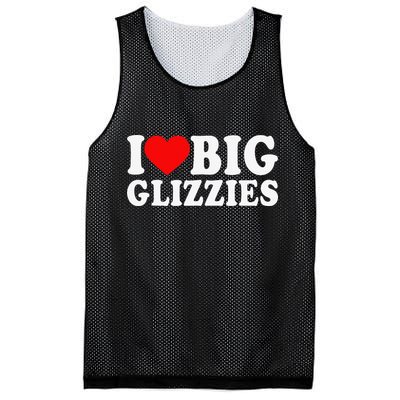 I Love Big Glizzies I Heart Hot Dog Lover Glizzy Gobbler Mesh Reversible Basketball Jersey Tank
