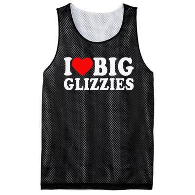 I Love Big Glizzies I Heart Hot Dog Lover Glizzy Gobbler Mesh Reversible Basketball Jersey Tank