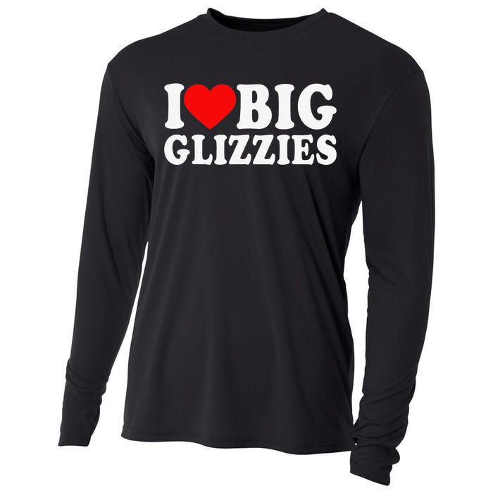 I Love Big Glizzies I Heart Hot Dog Lover Glizzy Gobbler Cooling Performance Long Sleeve Crew