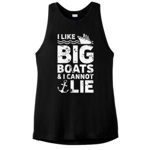 I Like Big Boats and I Cannot Lie Ladies PosiCharge Tri-Blend Wicking Tank