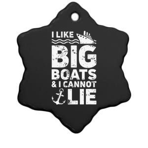 I Like Big Boats and I Cannot Lie Ceramic Star Ornament