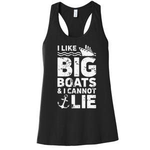 I Like Big Boats and I Cannot Lie Women's Racerback Tank