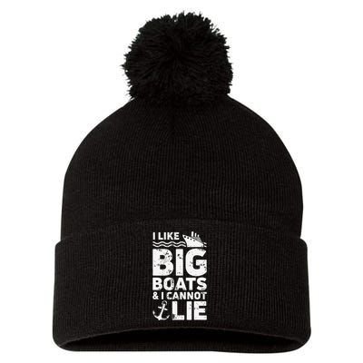 I Like Big Boats and I Cannot Lie Pom Pom 12in Knit Beanie