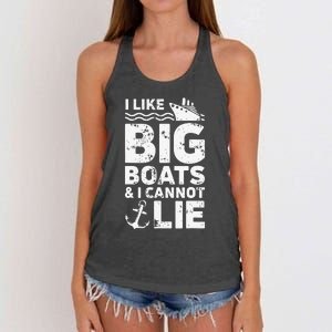 I Like Big Boats and I Cannot Lie Women's Knotted Racerback Tank